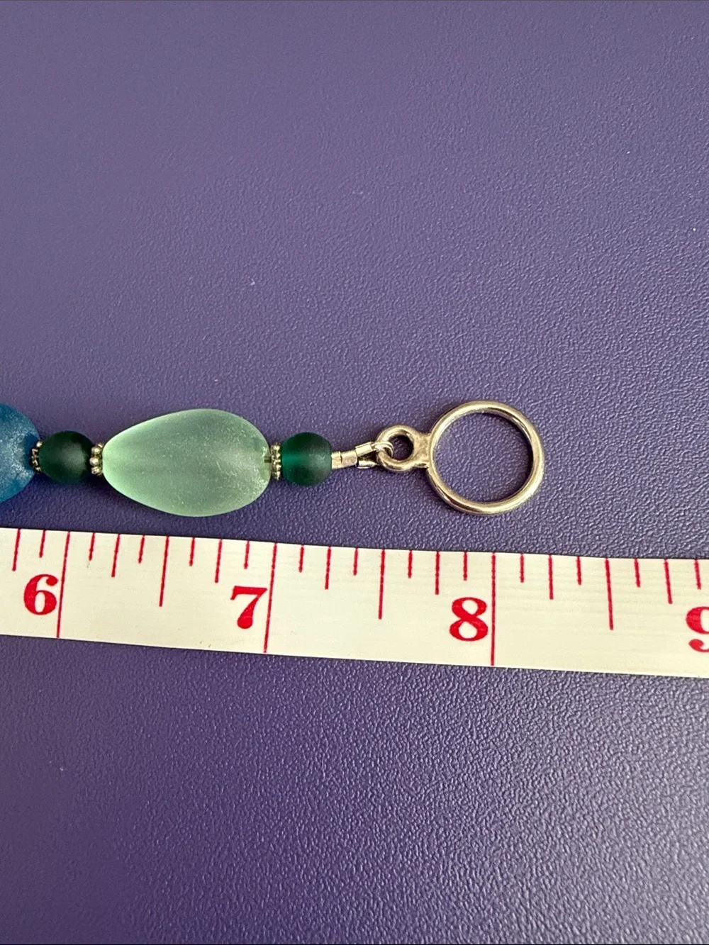 Green and Blue Seaglass Bead Bracelet - Women Jewelry